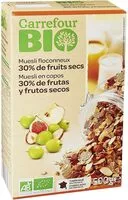 Mängden socker i Muesli floconneux 30% de fruits secs