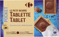 Mängden socker i POCKET LE PETIT BEURRE TABLETTE Chocolat au lait