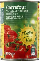 Mängden socker i Tomates pelées au jus