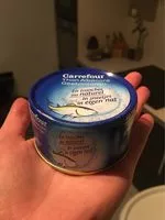 Mängden socker i Thon albacore en tranches au naturel