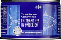 Mängden socker i THON EN TRANCHES Albacore AU NATUREL