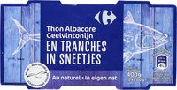 Mängden socker i THON EN TRANCHES Albacore AU NATUREL