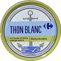 Mängden socker i Thon blanc à l'huile d'olive vierge extra