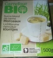 Mängden socker i Sucre Blond de canne Morceaux