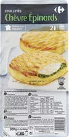 Mängden socker i Feuilletés chèvre épinards
