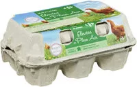 Mängden socker i 6 œufs frais de poules élevées en Plein air