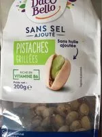 Mängden socker i Pistaches grillées sans sel ajouté