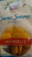 Mängden socker i Mangue sans sucres ajoutés