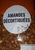Mängden socker i Amandes décortiquées