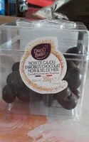 Mängden socker i Noix de cajou enrobée  chocolat noir & sel de mer
