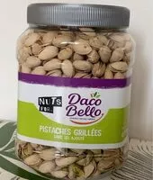 Mängden socker i Pistaches grillées sans sel ajouté