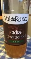 Mängden socker i Val de Rance, Cidre brut traditionnel, la bouteille de 1 l