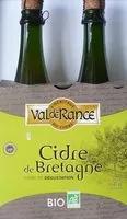 Mängden socker i Cidre de Bretagne Bio - Cidre de dégustation