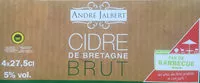 Mängden socker i Cidre de Bretagne Brut