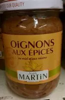 Mängden socker i Oignons aux épices