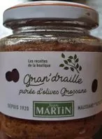 Mängden socker i Gran'draille - purée d'olives Grossane
