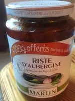 Mängden socker i Riste d'aubergine