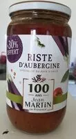 Mängden socker i Riste d'aubergine