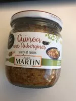 Mängden socker i Quinoa aux aubergines, curry et raisins