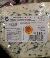 Mängden socker i Bleu d'Auvergne AOP