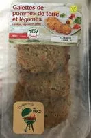 Mängden socker i Galettes de pommes de terre et légumes