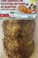 Mängden socker i Mini galettes de pommes de terre et légumes