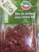 Mängden socker i Dés de jambon crus fumés