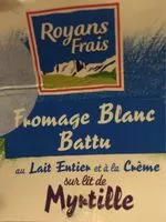 Mängden socker i Fromage Blanc Battu au Lait Entier et à la Crème sur Lit de Myrtille
