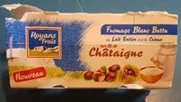 Mängden socker i Fromage blanc battu sur lit de chataigne
