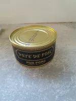 Mängden socker i Pâté de foie pur porc