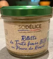 Mängden socker i Rillette de Truite fumée BIO au poivre de Kampot