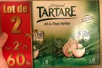 Mängden socker i L’original Tartare Ail & Fines Herbes - lot de 2