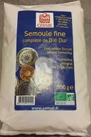 Mängden socker i Semoule fine complète de blé dur