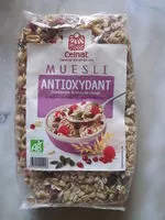 Mängden socker i Muesli Antioxydant - céréales