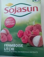 Mängden socker i Dessert végétal aux morceaux de fruits, Framboise Litchi (4 Pots)