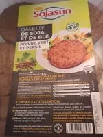 Mängden socker i Galette de soja et de blé poivre vert et persil