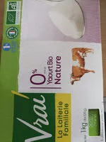 Mängden socker i Yaourt nature biologique 0%MG