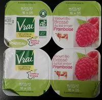 Mängden socker i Yahourt bio brassé à la framboise