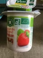 Mängden socker i Yaourt brassé au lait entier biologique sucré à la fraise française VRAI, 4 pots de
