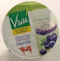 Mängden socker i Yaourt au lait entier myrtille