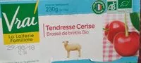 Mängden socker i Tendresse Cerise, Brassé de brebis Bio