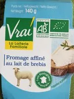 Mängden socker i Fromage affiné au lait de brebis BIO