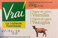 Mängden socker i Yogur de cabra vainilla