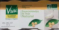 Mängden socker i Especialidad de soja natural