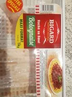 Mängden socker i Haché bolognaise Bigard