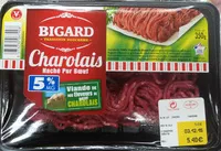 Mängden socker i Charolais haché pur bœuf (5% MG)