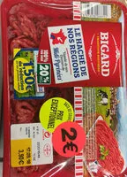 Mängden socker i Steack Haché Pur Boeuf Bigard, 20%mg 350g