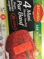 Mängden socker i 4 maxi steaks haches pur boeuf
