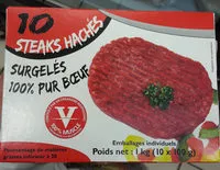 Mängden socker i Steak haché -20% de matière grasse x10