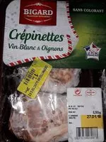 Mängden socker i Crépinettes vin blanc et oignons